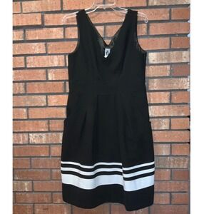 Sunhee Petite Womens Sleeveless Black Knee Length Dress Size 10P